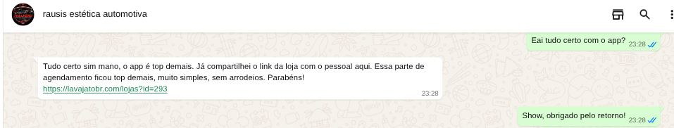 Veja o que estão falando sobre o app - Depoimentos reais via WhatsApp